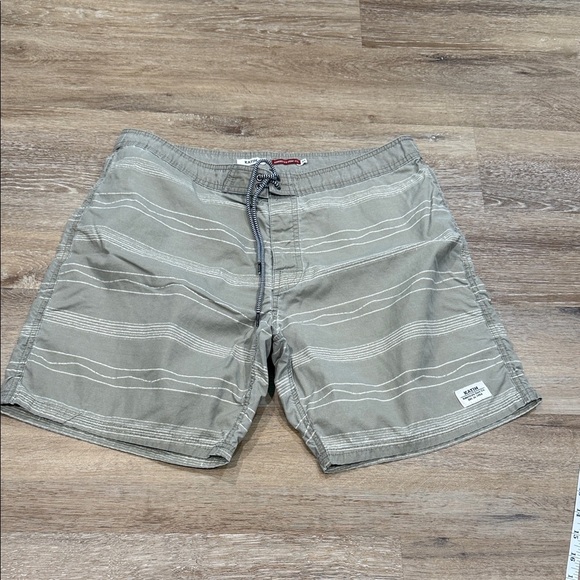 KATIN América’s Surf Co. Size 33 Waterfall Drawstring Botton Green Board Shorts - Picture 3 of 10